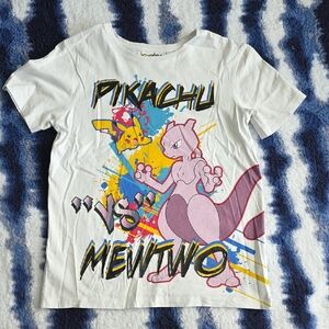George Kids Pikachu vs Mewtwo White T-Shirt